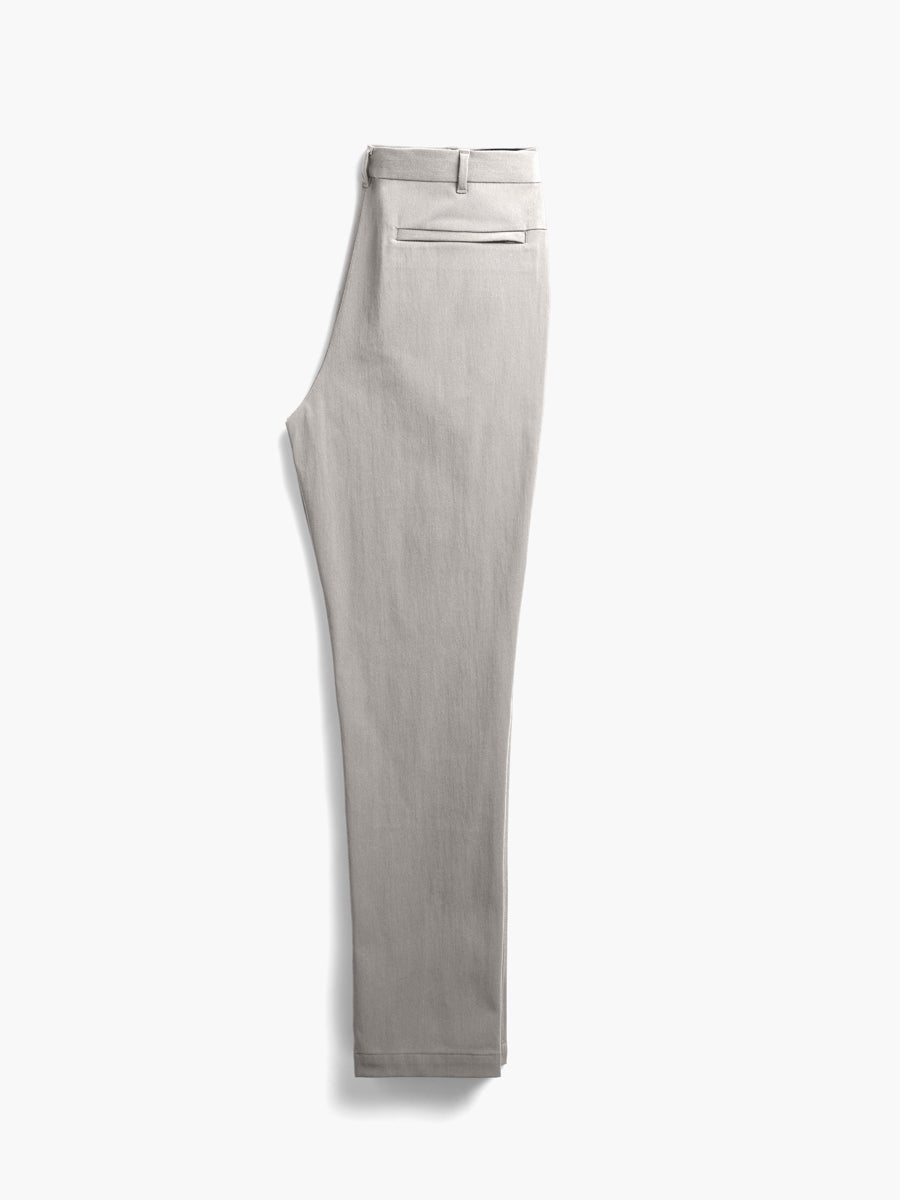 men's light khaki pace tapered chino flat shot of back folded