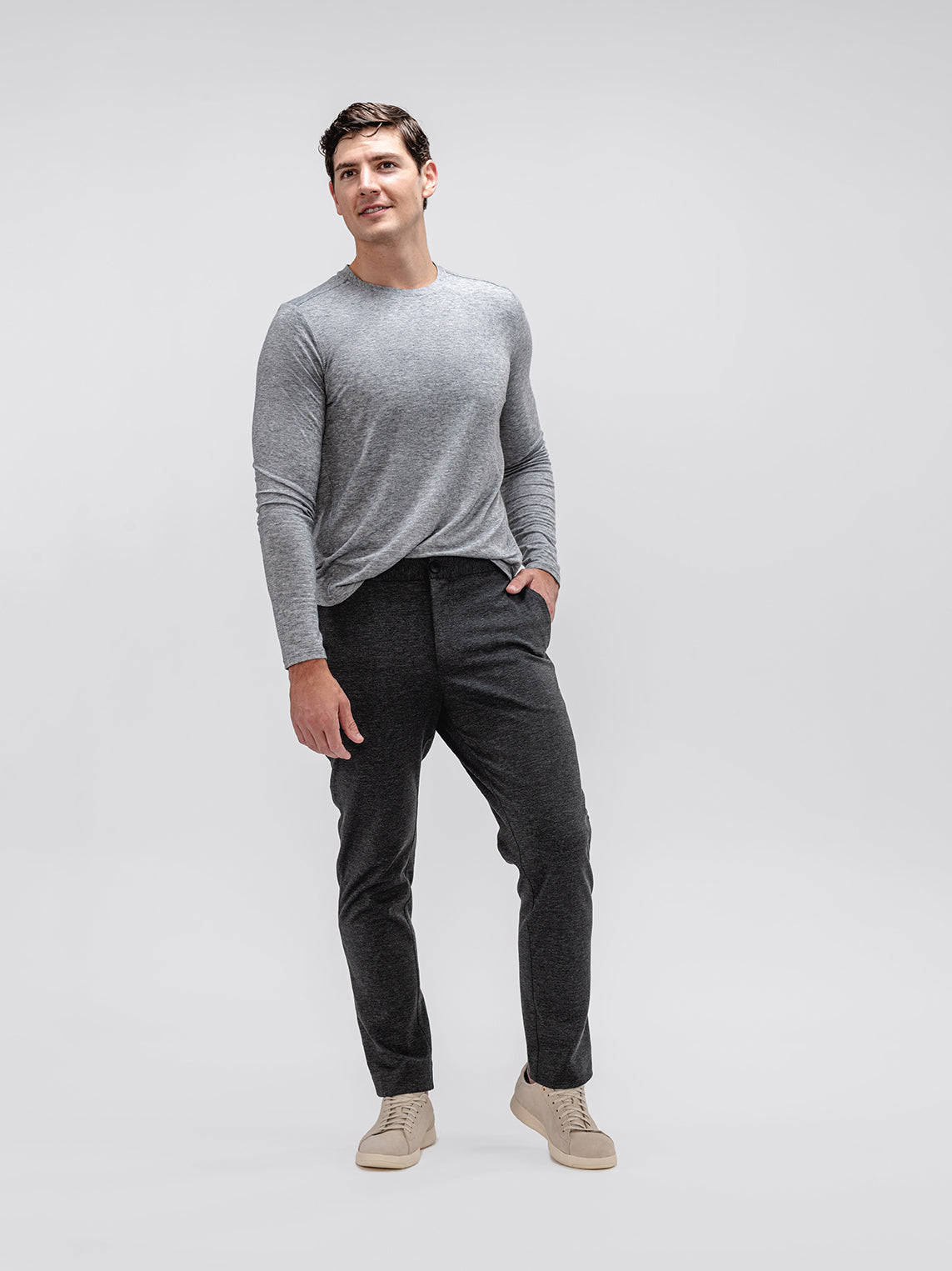 Men's Composite Merino Long Sleeve Tee and Fusion Pant on model