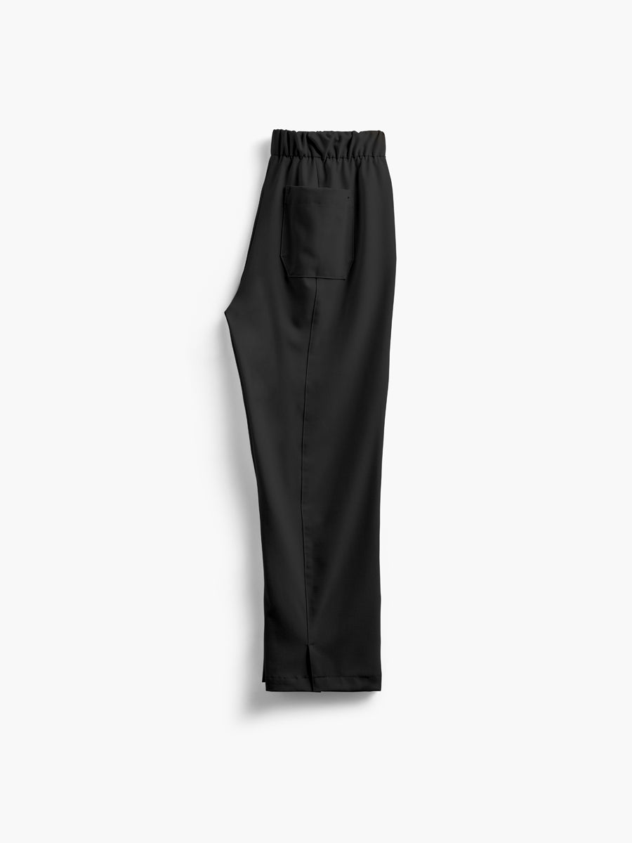 women's black velocity pull on pant flat shot of back