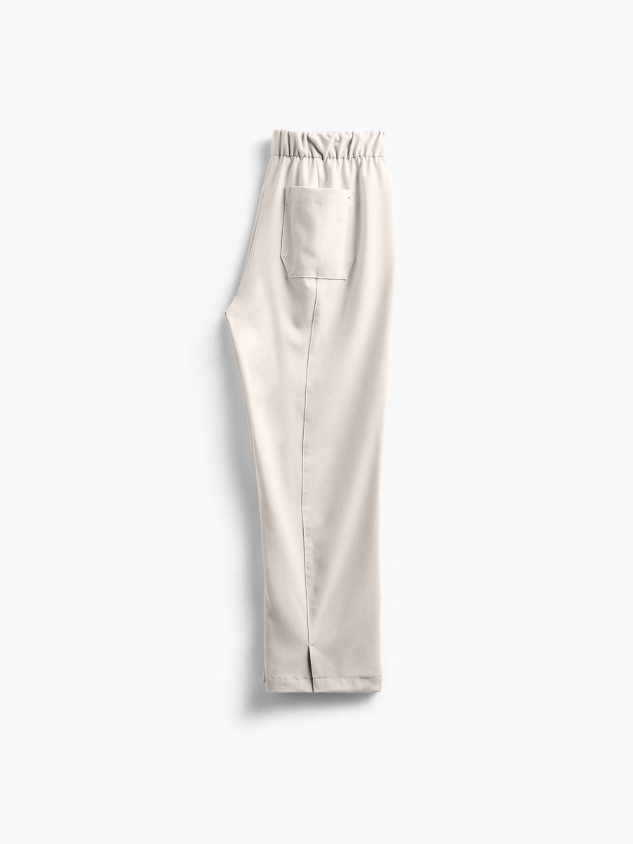 women's oatmeal velocity pull on pant flat shot of back