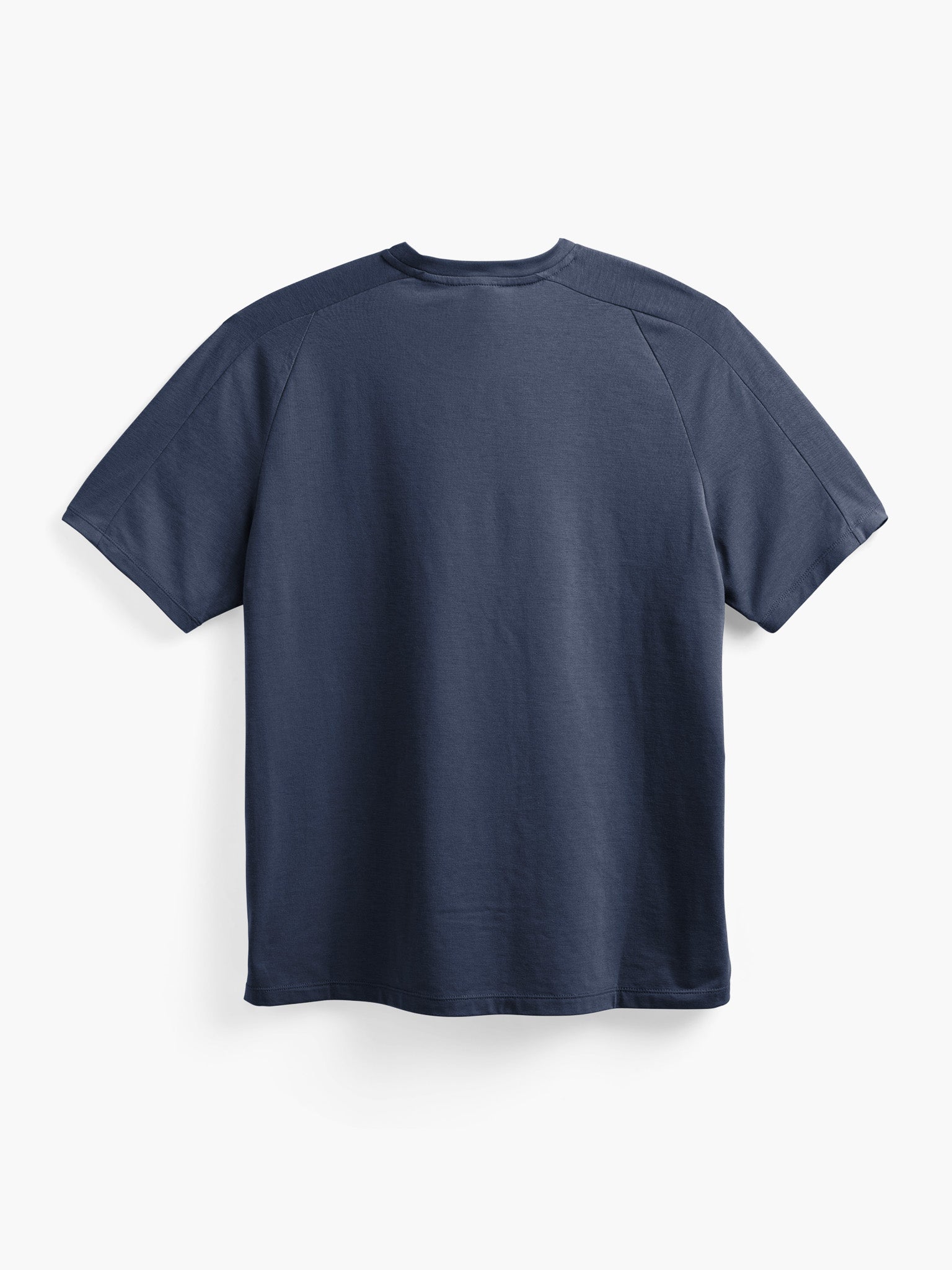 mens composite merino active tee navy back full flat