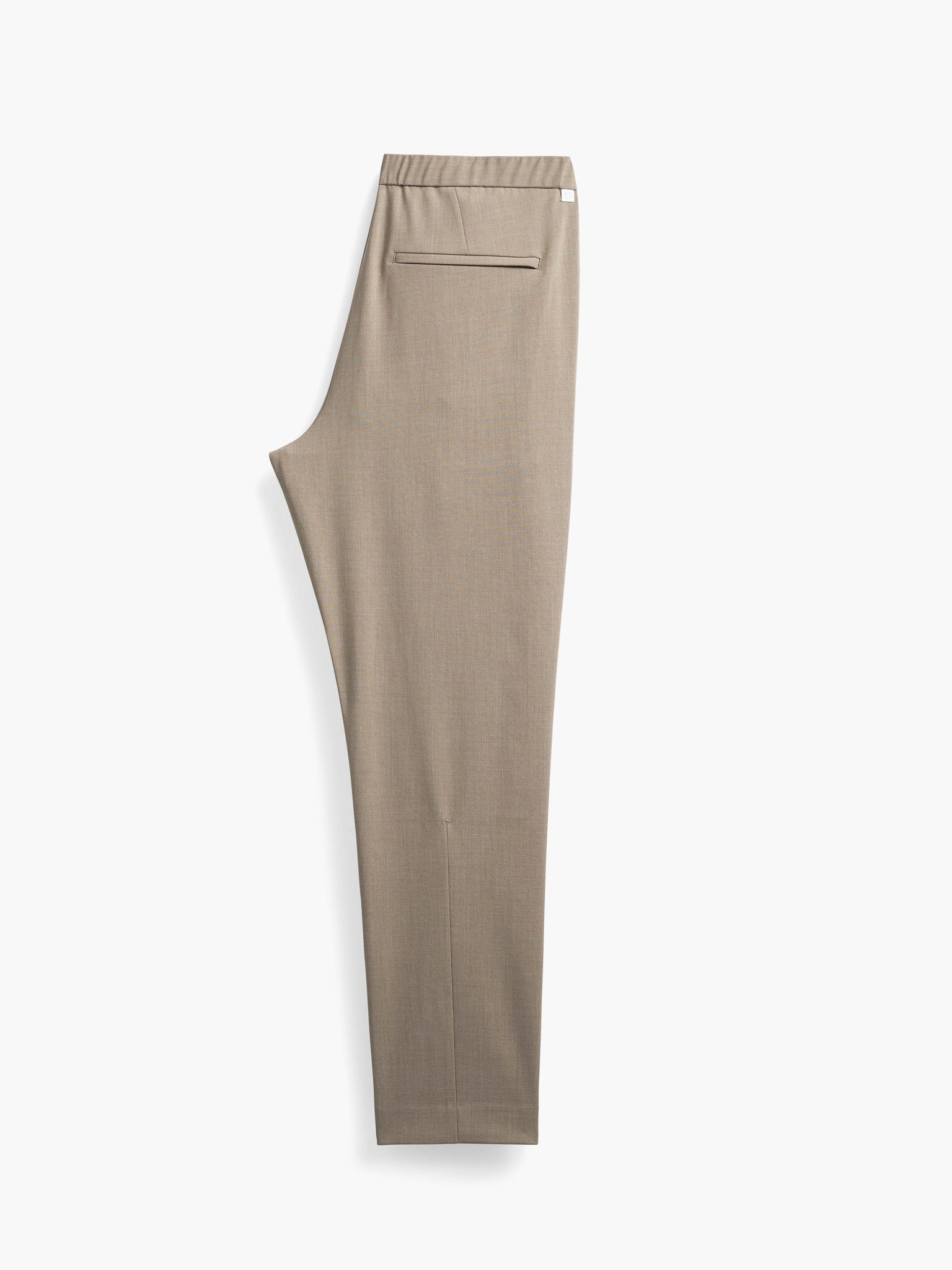 mens velocity pull on pant flax full back flat