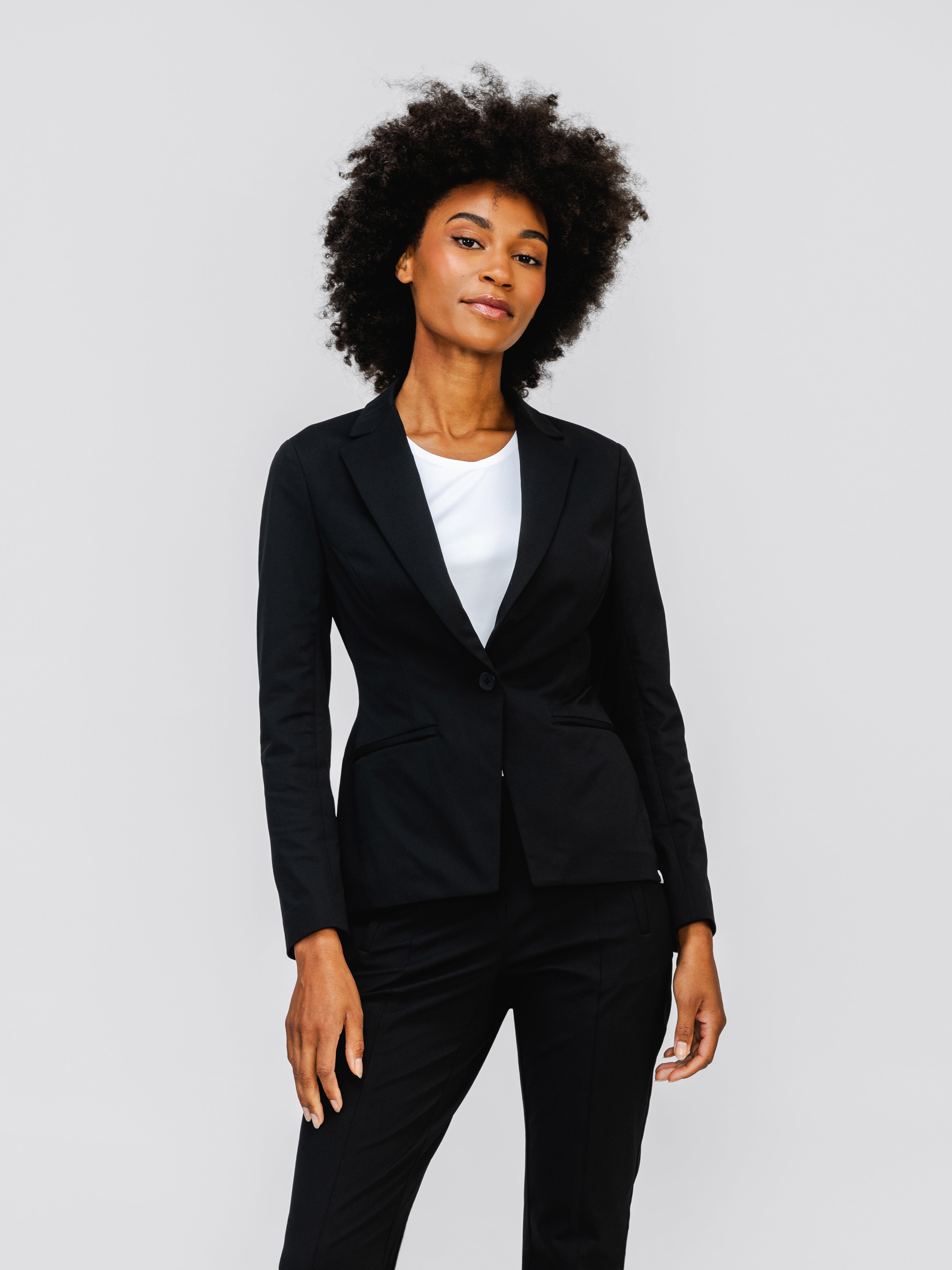 Madewell Woodhull Wool Blend Blazer Womens Medium Black MA320 Career Work shops