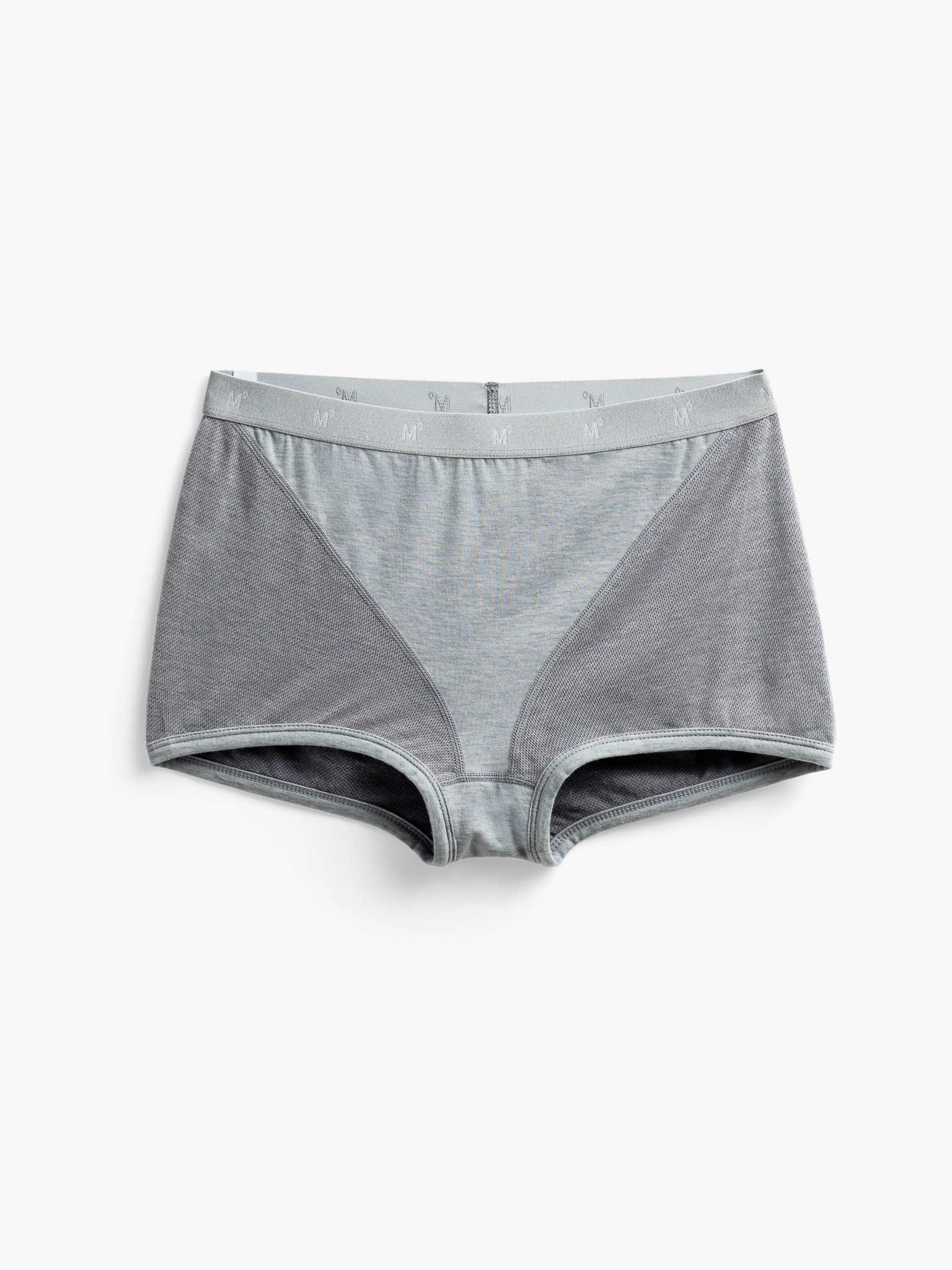 womens composite merino brief light grey heather front full flat